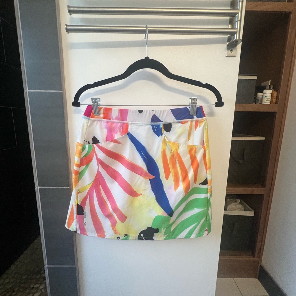 RLX Ralph Lauren Multicolor Abstract Golf Mini Skirt
